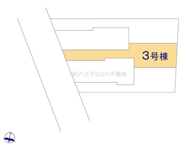 『八王子市新築戸建て』八王子市北野町537-6【仲介手数料無料】　６期の区画図|～仲介手数料無料☆八王子ひなた不動産～八王子市北野町　新築戸建て