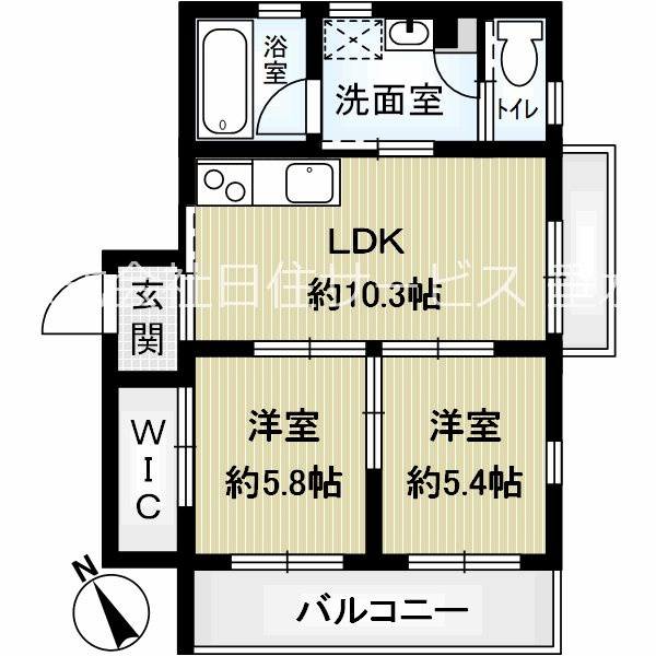 高丸陸フィールドアパートメントの間取り