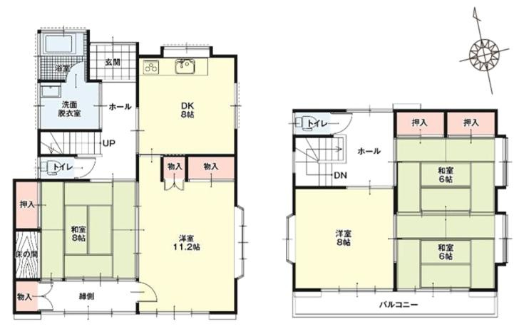 加須市久下２期　中古一戸建ての間取り|全居室６帖以上のゆとりのある間取りです♪