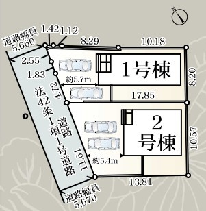 【区画図】 | 富士宮市北町第2　新築戸建て　1号棟