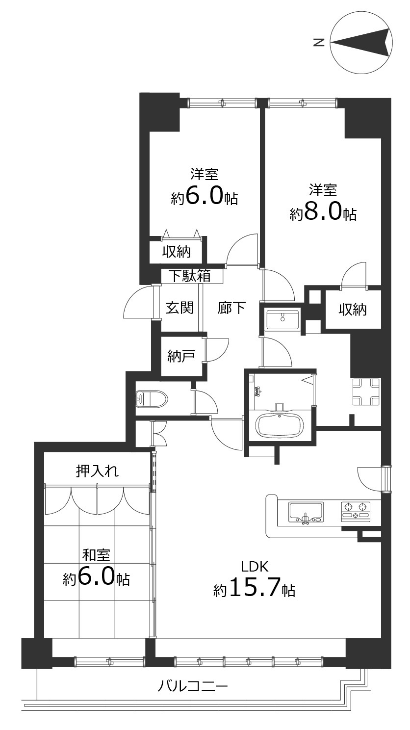 ステイツ南14条グランバレーヌの間取り