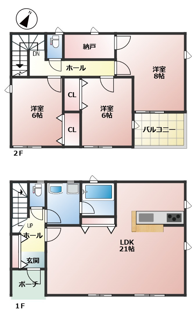 クレイドルガーデン八戸市売市第4　４号の間取り