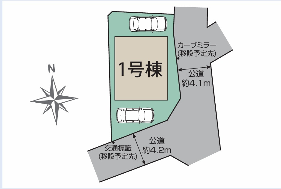 【仲介手数料無料】所沢市松郷　新築戸建全1棟　の区画図