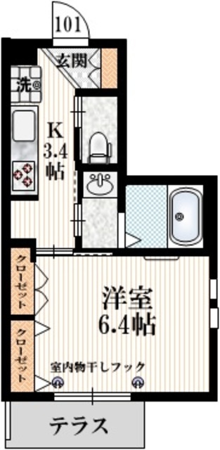 ハイムいずみＢの間取り|★角部屋2面採光★　★充実の設備★