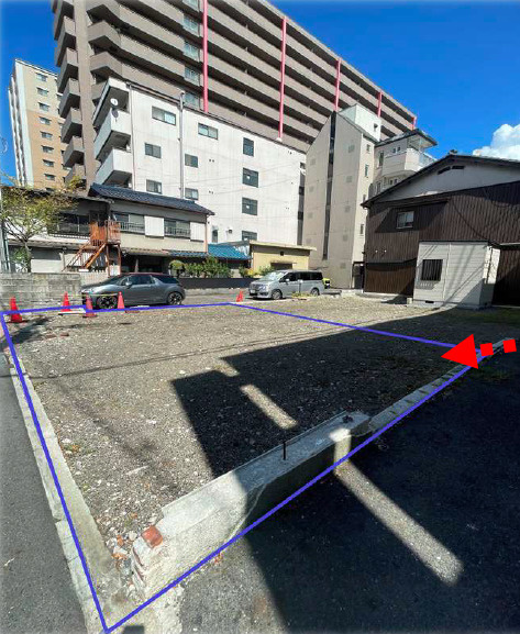 大津市栄町の事業用地の外観
