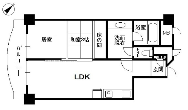 【間取り】 | 伊豆ビューグランドハイツ2号棟