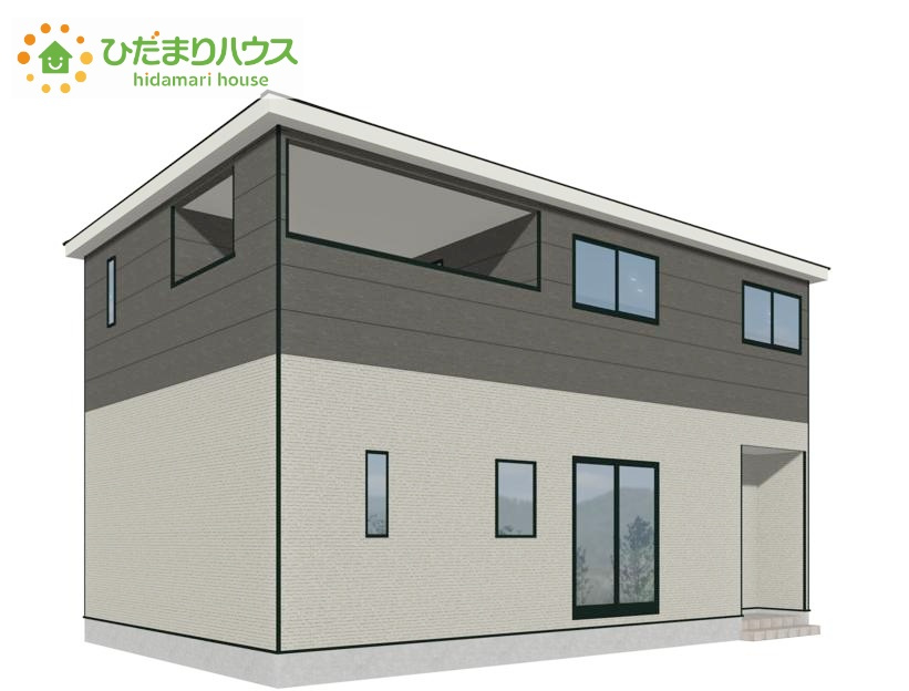 高萩市高萩第3　新築戸建　2号棟の外観パース|たっぷりの陽光と心地よい風が舞い込む住まい♪