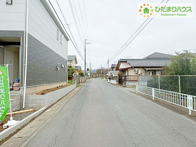 高萩市高萩第3　新築戸建　2号棟の前面道路含む現地写真|たっぷりの陽光と心地よい風が舞い込む住まい♪