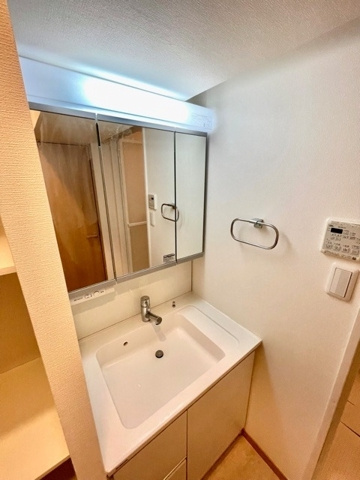 新品家具付きマンション東6(KaGood東京)の洗面所|明るい洗面所です