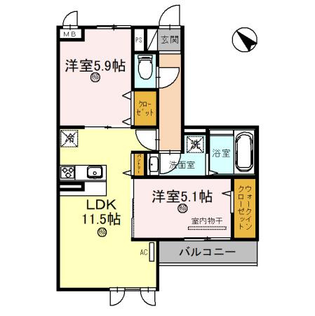 D-room五反田の間取り