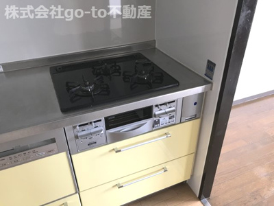【キッチン】 | ライオンズマンション明石江井ヶ島 | グリル付き3口ガスコンロ