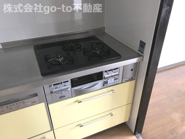 【キッチン】 | ライオンズマンション明石江井ヶ島 | グリル付き3口ガスコンロ