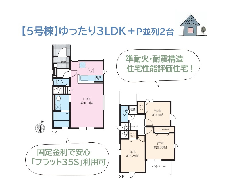 高座郡寒川町一之宮１４期　全６棟　5号棟の間取り|食べこぼしもサッと拭きとれる、全室フローリングの3LDK◎　
大人が足をまっすぐ伸ばして浸かれるバスユニットには「追い焚き機能」を搭載！
お好きなタイミングで入浴が可能です♪
