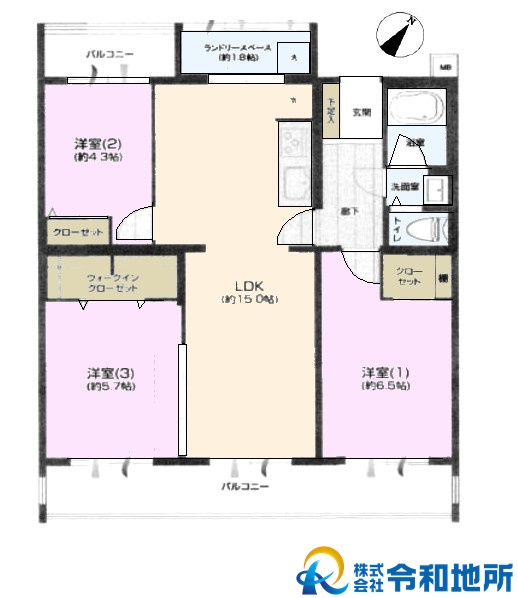 茅ケ崎ニューライフ2号棟の間取り