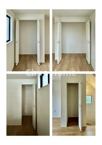 葛飾区東金町4丁目新築分譲住宅の収納|居室にはクローゼットを完備し、自由度の高い家具の配置が叶うシンプルな空間です。お子様の成長と必要になる子供部屋を与えるにはぴったりの間取りですね。