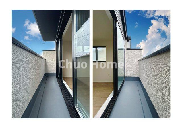 葛飾区東金町4丁目新築分譲住宅のバルコニー|バルコニー×2