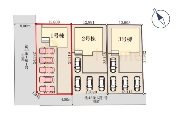 第1常総市坂手町　新築戸建て　1号棟の区画図|大きなお買い物だからこそ、メリット・デメリットを伝えさせて頂きます。
R-homeにお任せください♪