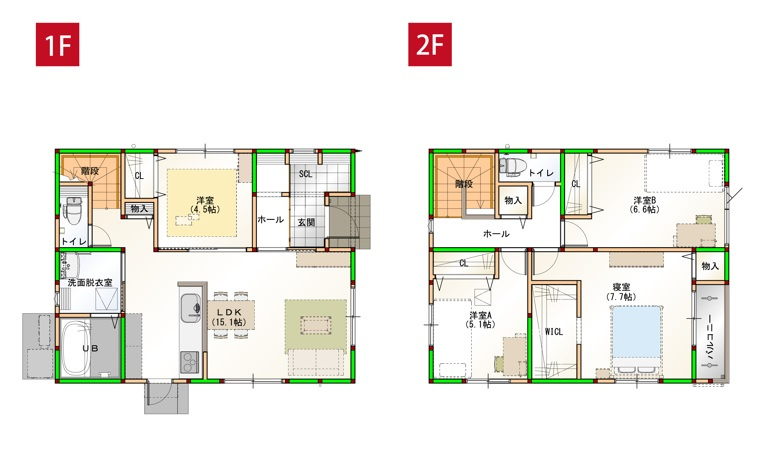高知市六泉寺町 ① 新築戸建ての間取り