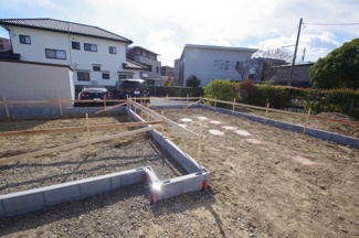 【外観】 | 【仲介手数料無料！！】多摩市一ノ宮4丁目　新築戸建て（全4棟）3号棟　5190万円 | 令和８年1月２５日撮影　建築中