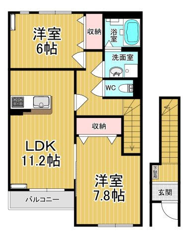 【間取り】 | プランドール | カップルさんにオススメのお部屋です♪