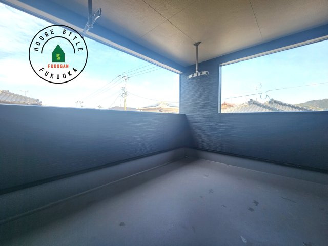 糟屋郡須恵町須恵第3-1棟（1号棟）のバルコニー|バルコニーに自分のこだわりをもたせる。120％自由自在のバルコニー。もちろんお洗濯物を干す、ゴミを一時保管するなどもおまかせください。バルコニーを多目的スペースとして考えてみましょう。