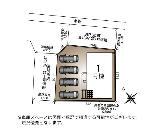 糟屋郡須恵町須恵第3-1棟（1号棟）の区画図|配置図（1号棟）