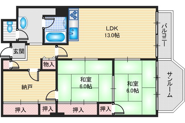 ホワイトハウス穂積の間取り