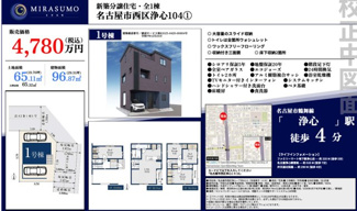  | 【名古屋市西区浄心1丁目412−2新築戸建】✨️仲介手数料無料✨️