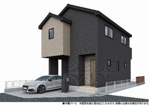 【外観パース】 | 【仲介手数料０円】寒川町一之宮9丁目第1期　新築一戸建て | 【仲介手数料０円】寒川町一之宮9丁目第1期　新築一戸建て