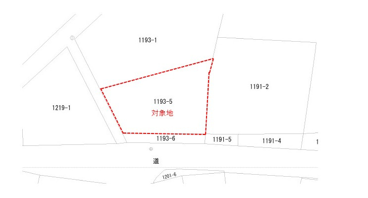 藤岡市西平井　土地1000の区画図
