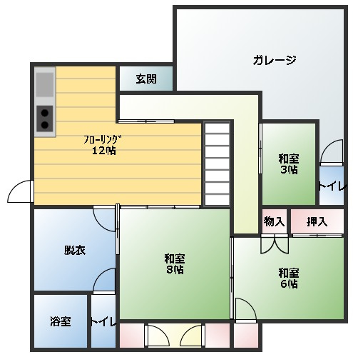 【間取り】 | 水戸市新荘　店舗付き住宅