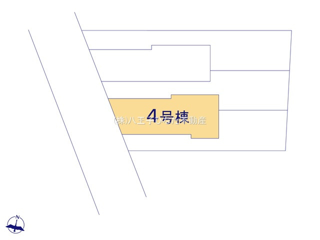 『八王子市新築戸建て』八王子市北野町537-6【仲介手数料無料】　６期の区画図|～仲介手数料無料☆八王子ひなた不動産～八王子市北野町　新築戸建て