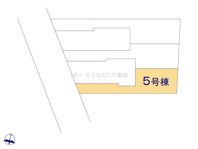 『八王子市新築戸建て』八王子市北野町537-6【仲介手数料無料】　６期の区画図|～仲介手数料無料☆八王子ひなた不動産～八王子市北野町　新築戸建て
