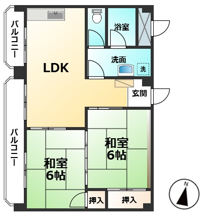 【間取り】 | 103大稲マンション