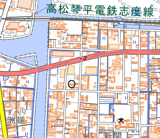 高松市木太町 1棟マンションの地図