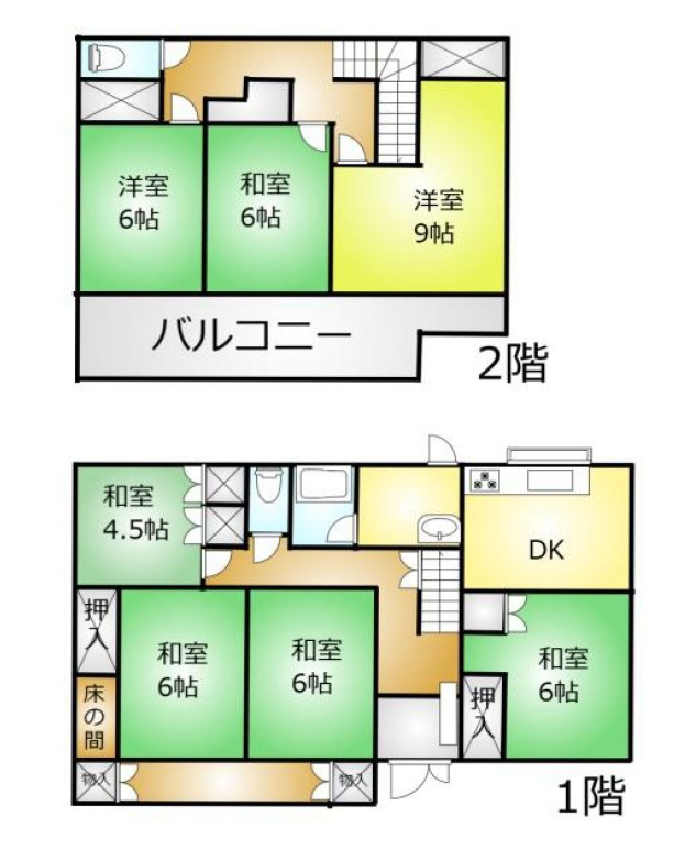 【中古戸建】太田市城西町の間取り|■間取り図｜敷地面積：345.04（約104.37坪）　建物面積：158（約47.79坪）