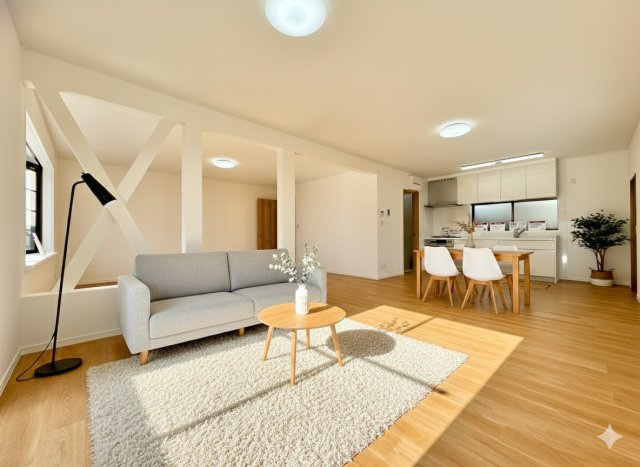 浜名区善地の居間・リビング|LDKに家具を配置してみました。イメージ画像です。