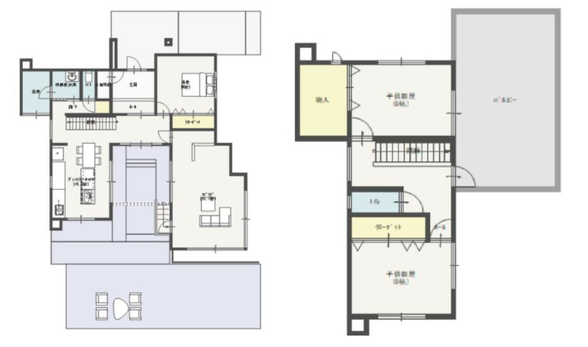 【中古戸建】太田市粕川町の間取り|■間取り図｜敷地面積：496.06（約150.05坪）　建物面積：105.80（約32.00坪）