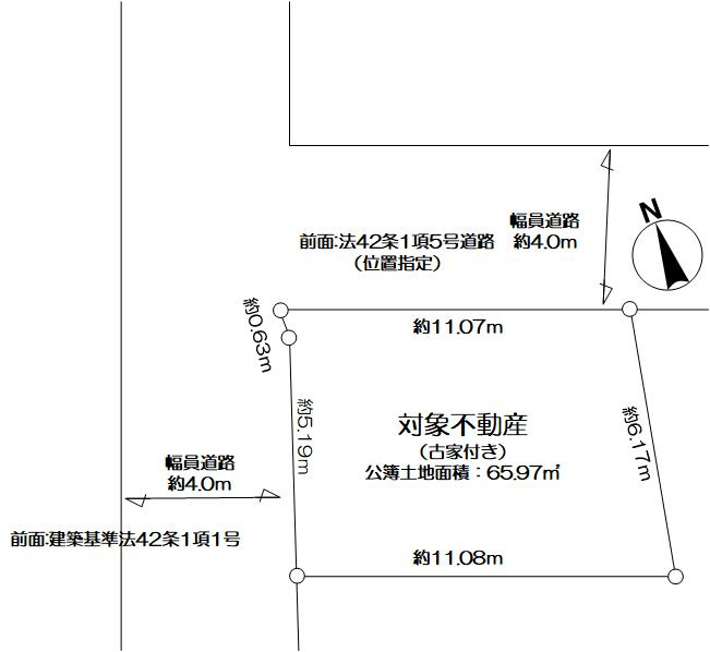 篠原台　建物付き土地の土地図