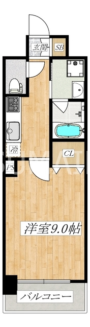 ＴＣＳ北浦和レジデンスの間取り|1Kです。