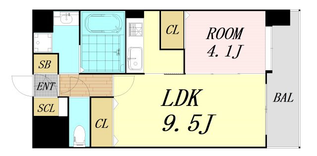 ES-Grande大阪 City Avenue　仲介手数料無料の間取り