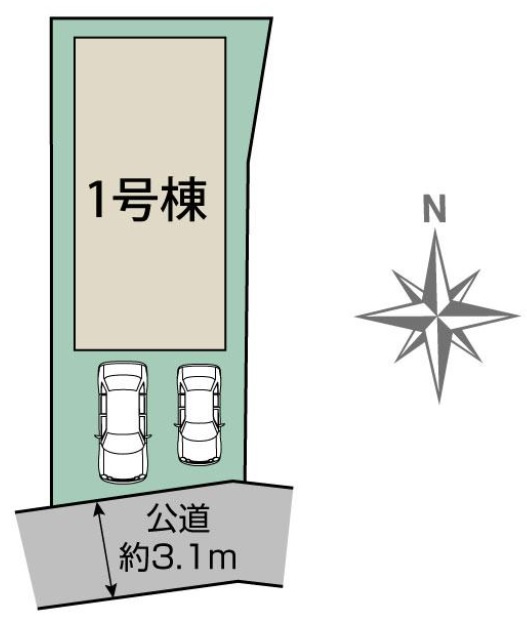 名谷町字平ノ垣内　新築戸建の区画図