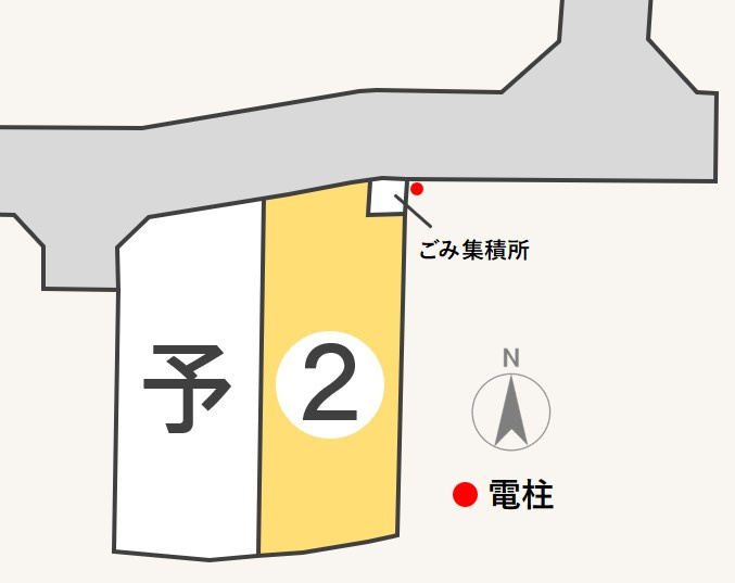 東邦ピュアコート四ツ屋Ⅳ（4）3期　2号地の土地図