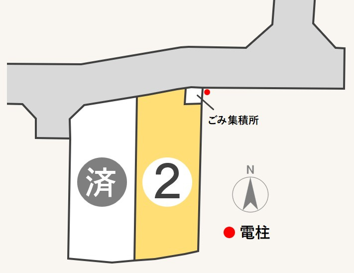 東邦ピュアコート四ツ屋Ⅳ（4）3期　2号地の土地図