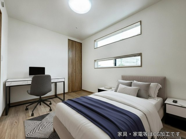 【洋室】 | 【洋室　CG家具設置イメージ】
※画像に含まれる家具家電はCGで作成されたイメージです。実際の物件には付帯しません。