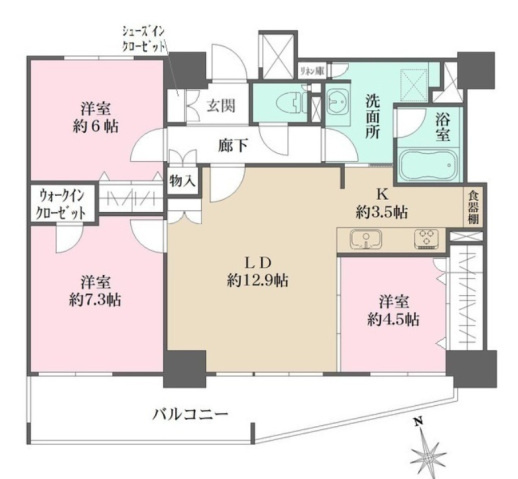 シティトリエ京橋の間取り