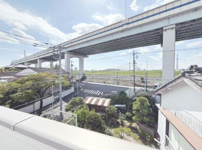 葛飾区東四つ木１丁目の戸建の展望|～ルーフバルコニーからの眺望写真～