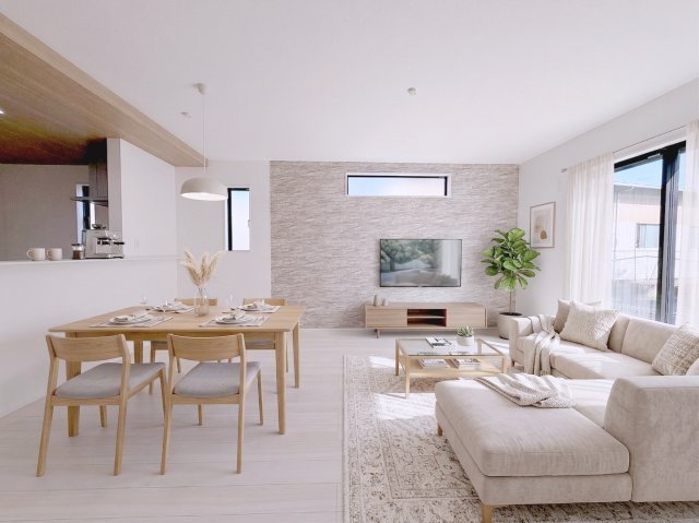 島田市御仮屋町／　新築戸建の居間・リビング|※掲載の家具はCG画像です