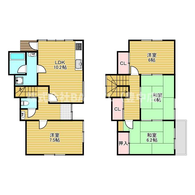 半町４丁目貸戸建　B棟の間取り
