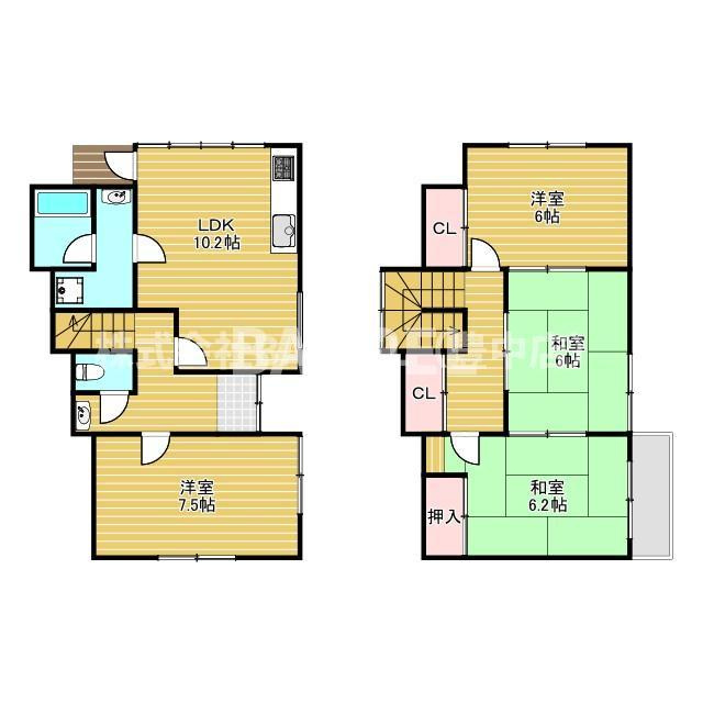 半町４丁目貸戸建B棟の間取り